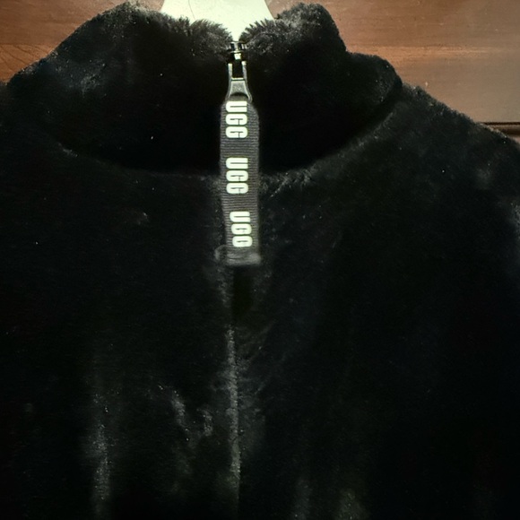 UGG LAKEN SHERPA JACKET WOMEN BLACK Size Small - Picture 7 of 11